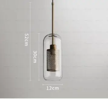 Скандинавский чердак дизайнерский промышленный подвесной светильник Ретро креативный лаконичный стеклянный кухонный подвесной светильник светодиодный светильник s - Цвет корпуса: G