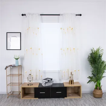 

ISHOWTIENDA door Window Curtain Valance Kapok Printed Gauze Curtain Handle tulle on the windows Coveted 1 Fabric