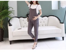 Fashion 2016 Summer Pregnancy Clothes Cotton Maternity Pants Suspender Trousers Belly Band & Support Overalls For Pregnant Women