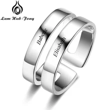 Custom Couple Ring Personalized Name Ring Engraved Lover's Name Date Fashion Jewelry Anniversary Gift for Women (Lam Hub Fong) Custom Couple Ring Personalized Name Ring Engraved Lover's Name Date Fashion Jewelry Anniversary Gift for Women (Lam Hub Fong)