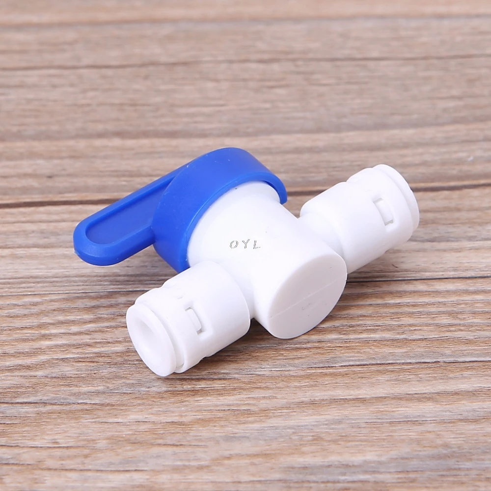 

Equal Straight 1/4'' OD Hose Quick Connector Ball Valve RO Water Filter Kitchen