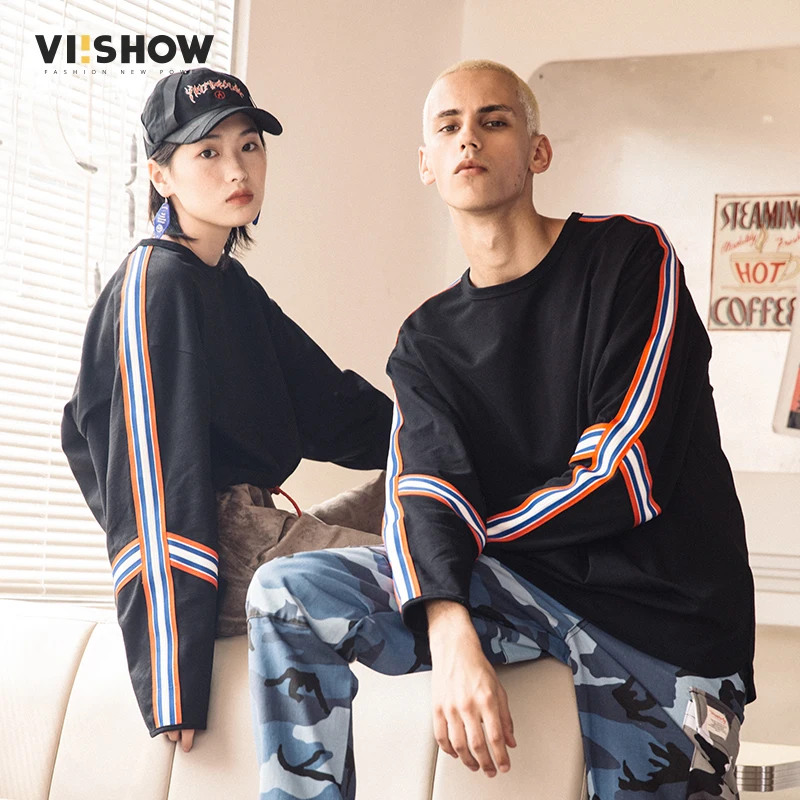 

VIISHOW 2018 New Arrive Mens T Shirts Fashion O-Neck Casual Long Sleeve T-Shirt Brand Clothing Patchwork T Shirt Homme TC1049181
