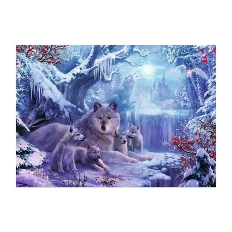 

Full Drill 5D DIY Snow Wolf Diamond Embroidery Painting Mosaic Cross Stitch