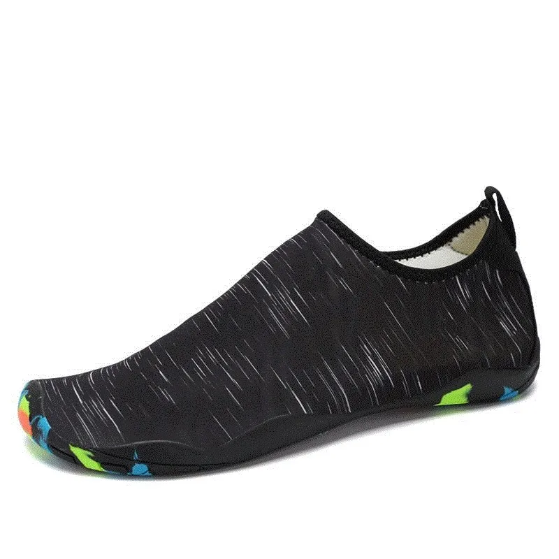 Кроссовки унисекс для пары, обувь для плавания, мужская спортивная обувь, пляжные шлепанцы для серфинга легкая обувь, женская быстросохнущая обувь Yoya - Цвет: black