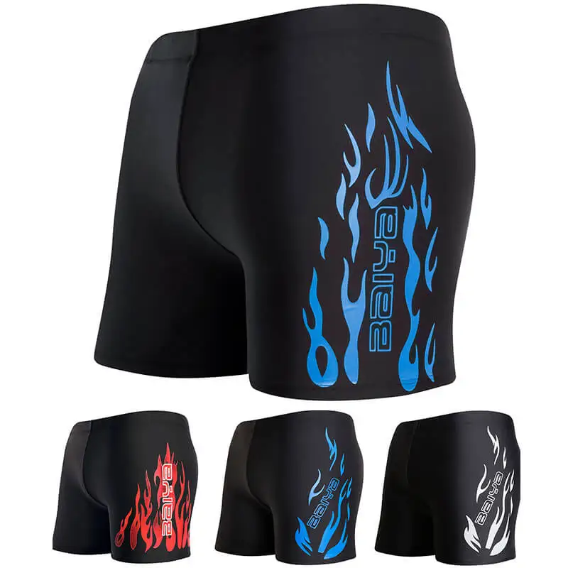 

Flame Pattern Men Male Swimming Swimwear Boxer Shorts Bathing Suit Trunks Swim Professional Beach Wear Briefs Swimsuit Beachwear
