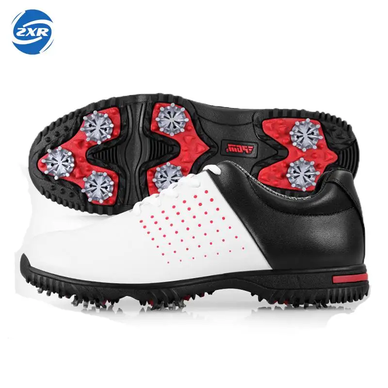 microfiber leather breathable waterproof patent men sport shoes activities nail anti skid good