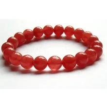 Со скидкой натуральный красный Родохрозит стрейч готовой браслет круглые бусины 9 мм ювелирные бусины