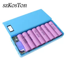 DIY 8*18650 Внешний аккумулятор, коробка для аккумуляторов, чехол, внешний пластиковый внешний аккумулятор, коробка для аккумуляторов, корпус, чехол, держатель, цвет, случайная отправка