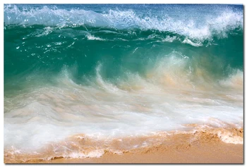 

NICOLESHENTING Tropical Beach Ocean Sea Waves Art Silk Poster Print Landscape Wall Pictures Living Room Decor 004