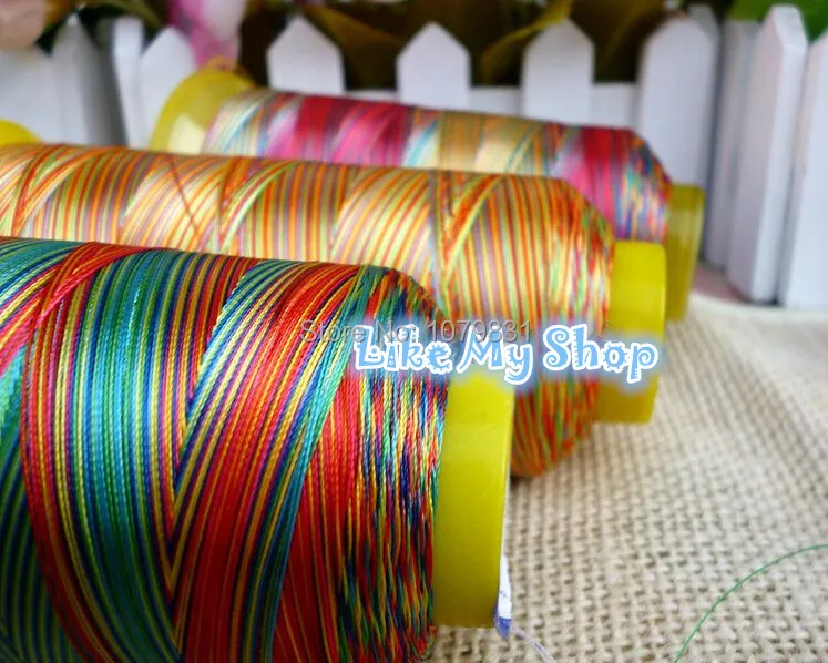 

European quality 3 multi colors crocheting/ lacemaking/ tatting yarn 150D/3(size 30) polyester filament sewing thread