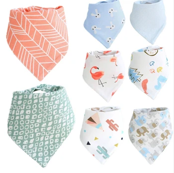

Baby bibs High quality e cotton Cartoon Character Animal Print baby bandana bibs dribble bibs