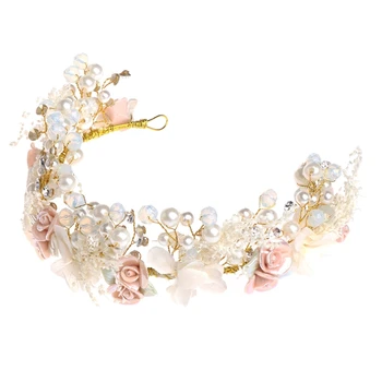 

Bride Headband Hair Band Flower Women Wedding Headwear Jewelry Hair Accessories