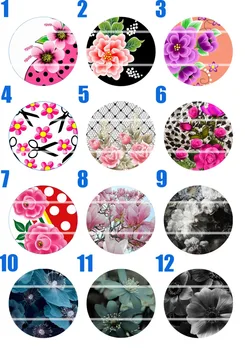 

Handmade 10mm~40mm Colorful picture Round Glass Cabochons for Necklace Decoration and Phone Chain Accessaries 60/pcs