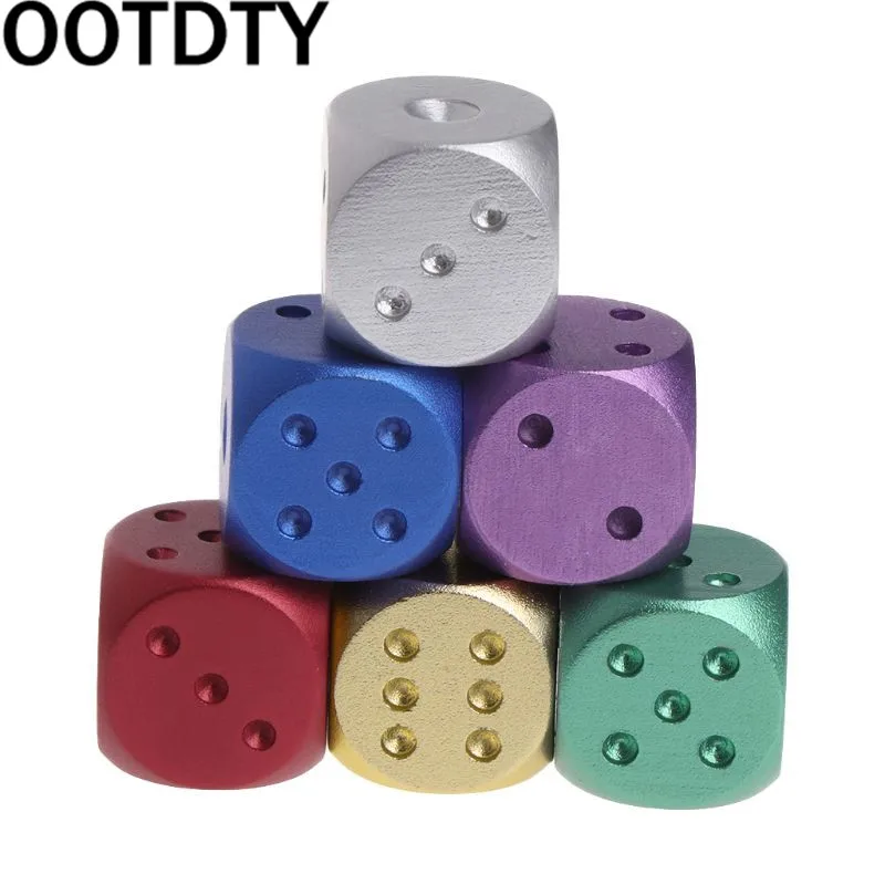 

Dices Aluminum Polyhedral Metal Solid Club Bar Dice Playing Game Tool 16X16X16mm