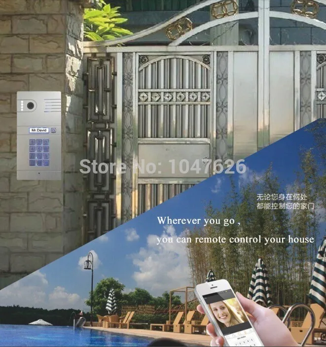 Wireless IP Intercom video door phone System Home Access Door Open Remote Control camera Doorbell