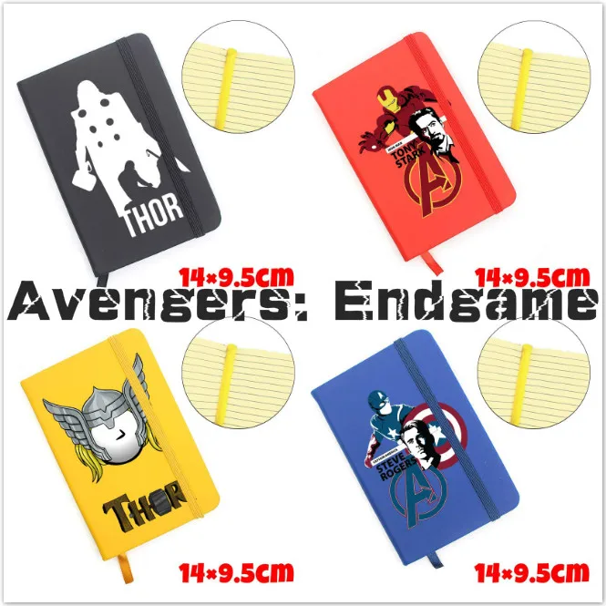 

14*9.5cm Avengers: Endgame Iron Man Thor Small Pocket Notebook Notepad Mini Portable Notebook Daily Memos PUCover Notebooks Gift