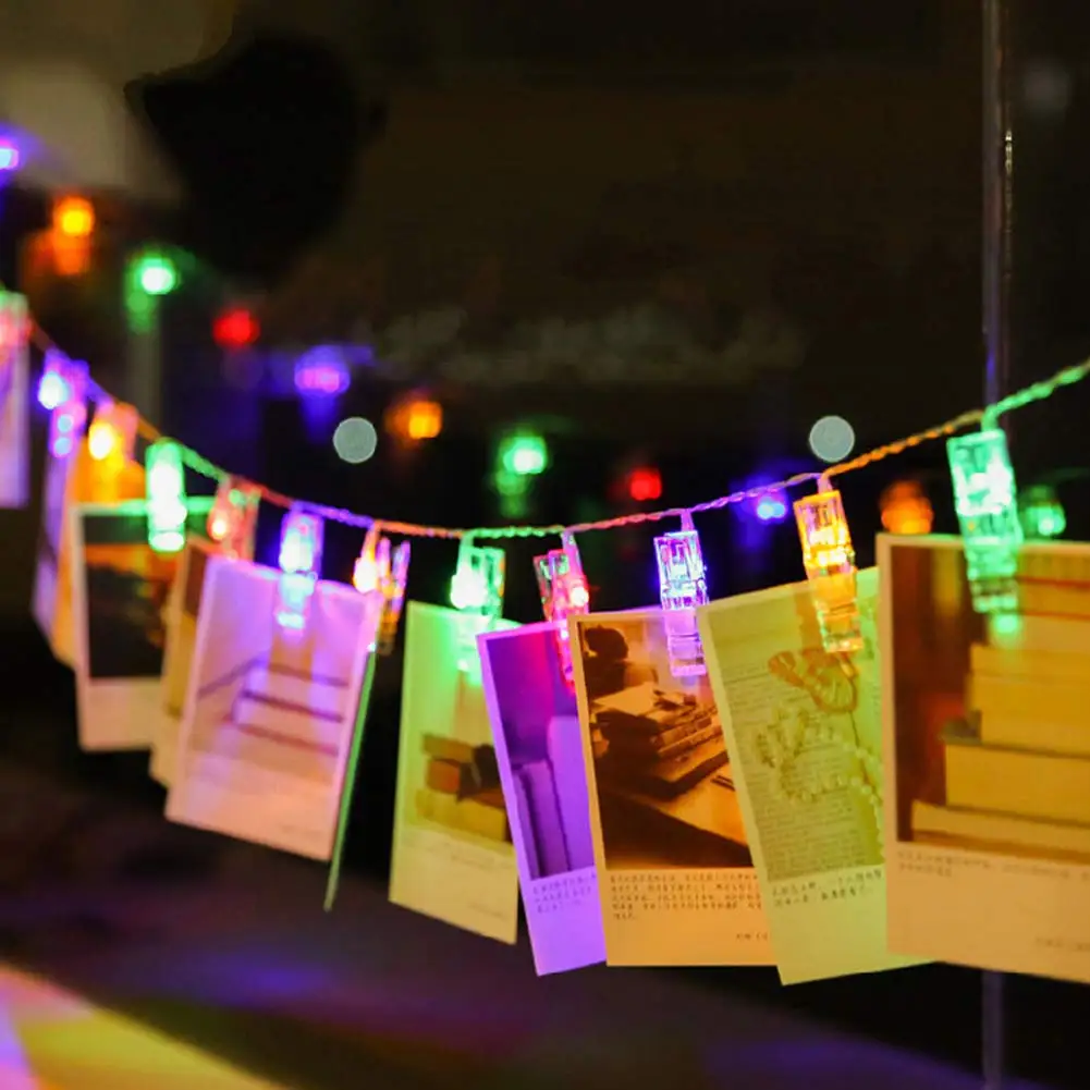20 лампочек светодиодный подвесной фото Зажимы колышки яркая струнная лампа крытый, вечерние, Свадебный декор