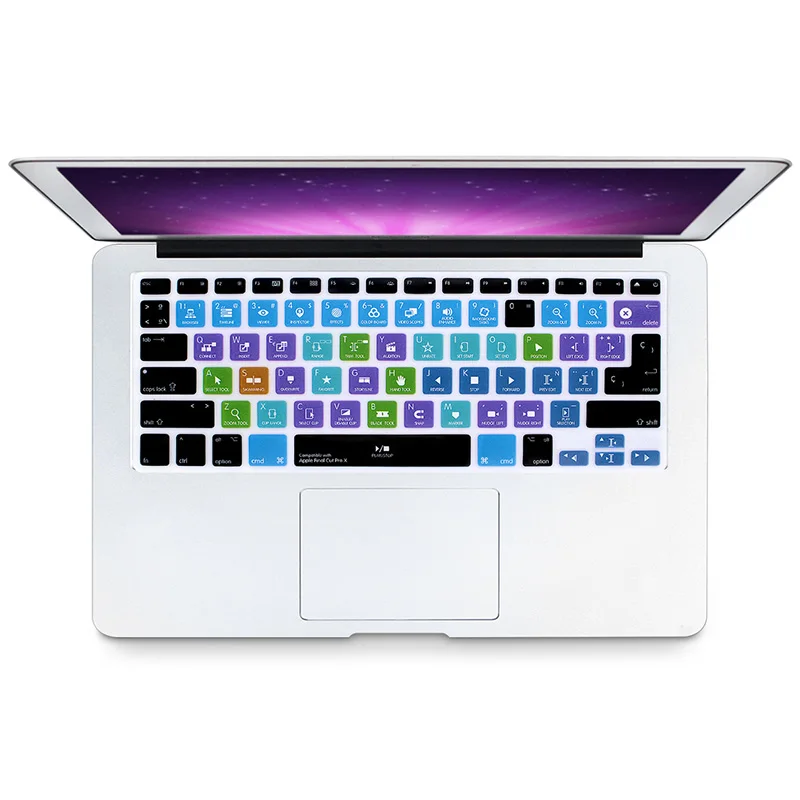 Final Cut Pro X испанские ярлыки функция силиконовый чехол для клавиатуры защита кожа