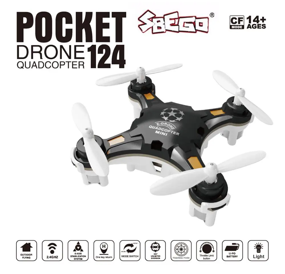 

FQ777 124 RC Drone Micro Pocket Drone 4CH 6Axis Gyro Switchable Controller Mini Quadcopter RTF RC Helicopter Children Kid Toys