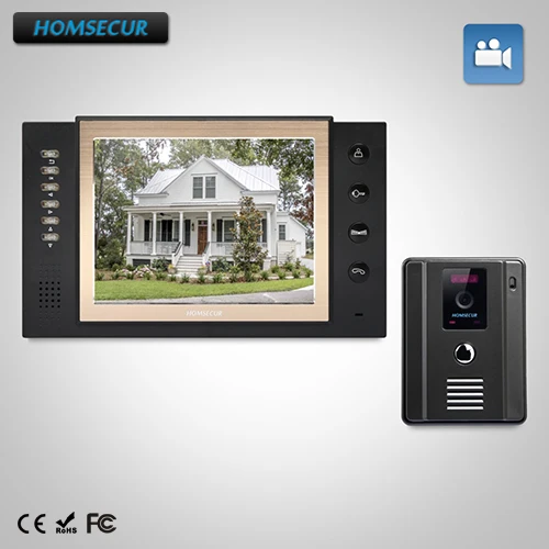 

HOMSECUR 8" Wired Hands-free Video&Audio Smart Doorbell+Dual-way Intercom TC011-B + TM801R-B