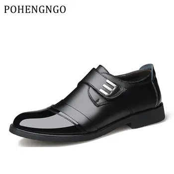 

2020 Genuine leather business Men's Dress Shoes Formal party Shoes Men increased Wedding Shoes adult Office Casual Shoes