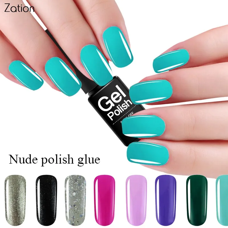

Zation Long Lasting Glitter Gel Nail Polish Professional Period Bling Colorful UV LED Lamp Soak Off Top Base Coat Manicure Art