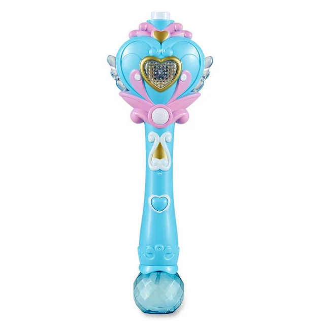 Электрический волшебное крыло палочка автоматический мыльный пузырь дующий пистолет воздуходувка машина свет музыка Забавный открытый игрушки для девочек Подарки для детей - Цвет: blue