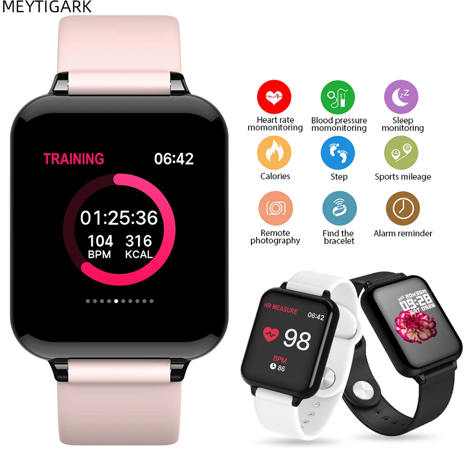 

B57 Smart Watch Blood Pressure Pulsometer Waterproof IP67 Smartwatch Men Heart Rate Monitor Fitness Tracker Watch Sport
