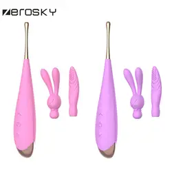 Zerosky 3 типа головы ультратонкие G-spot вибратор секс-игрушки для Женская Вагина клитора фаллоимитатор вибратор Mastirbator эротические взрослые