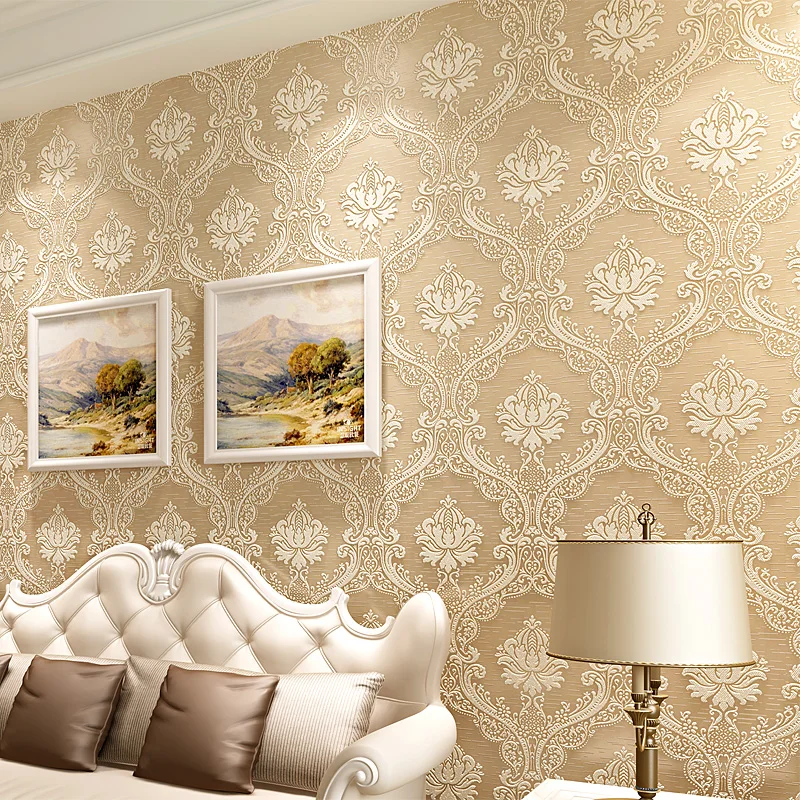 Eropa Timbul Wallpaper Papel De Parede Golden Mural Mewah Eropa Timbul Wallpaper Papel De Parede Golden Mural Mewah Untuk Ruang Tamu Dinding Yang Wp16042 Di Dari Perbaikan Rumah