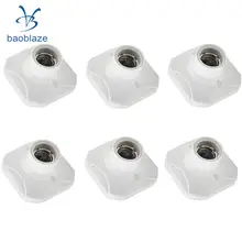 Упаковка 6 шт. ABS+ керамическая головка E27 лампа держатель лампочка лампа гнездо винтовая лампочка держатель