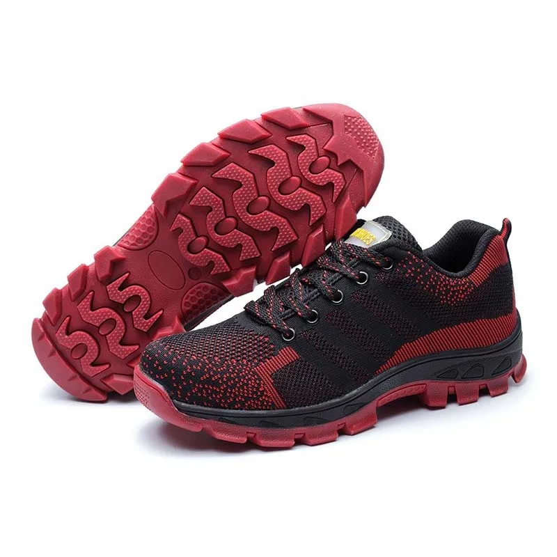 New Exhibition men Anti-piercing Safety Steel Toe Work Shoes Durable Breathable Steel Toe Protective Footwear Casual sneaker N-E
