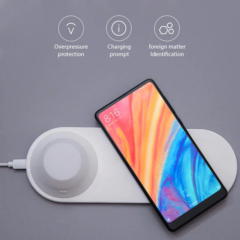 Оригинальное Беспроводное зарядное устройство Mi Yeelight со светодиодной