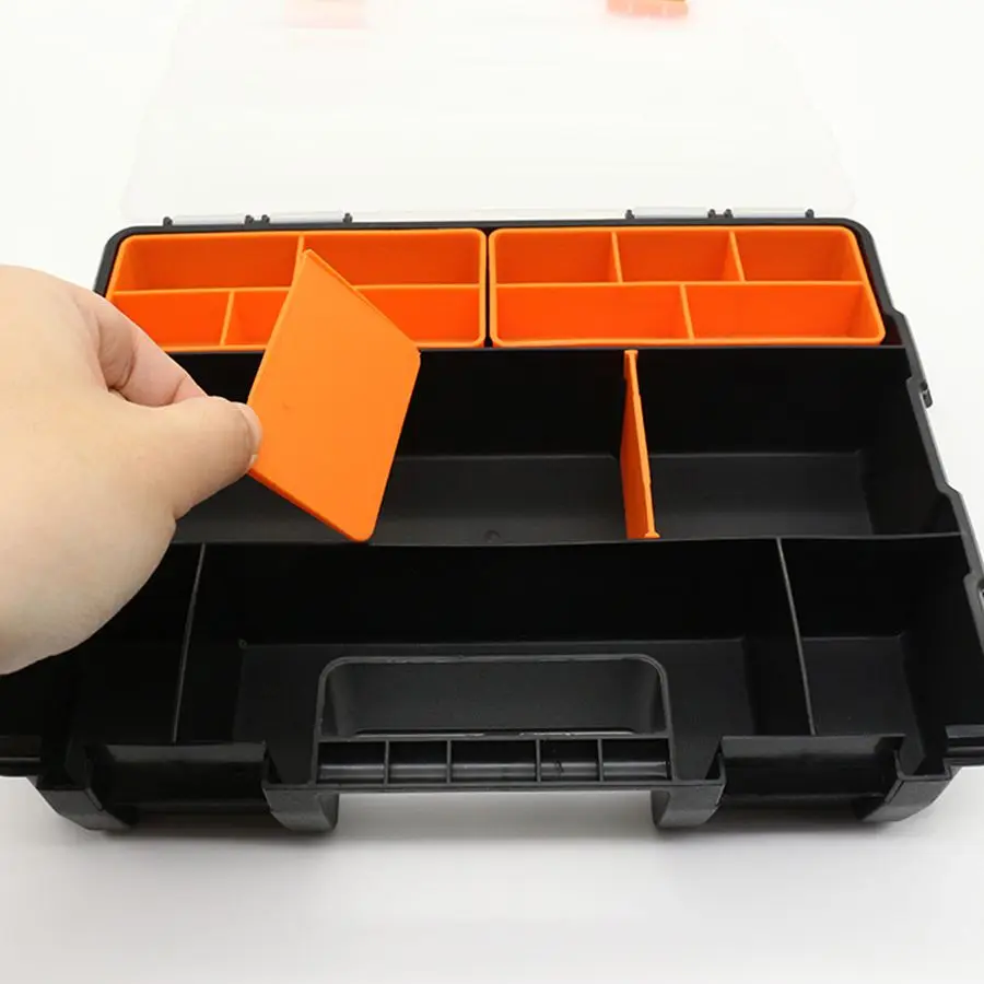Transparent Tool Case Electronic Plastic Parts Combined Big Tool Box Screw Containers Storage Box