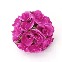 Искусственный цветок розы мяч для дома Свадебные украшения-розовый
