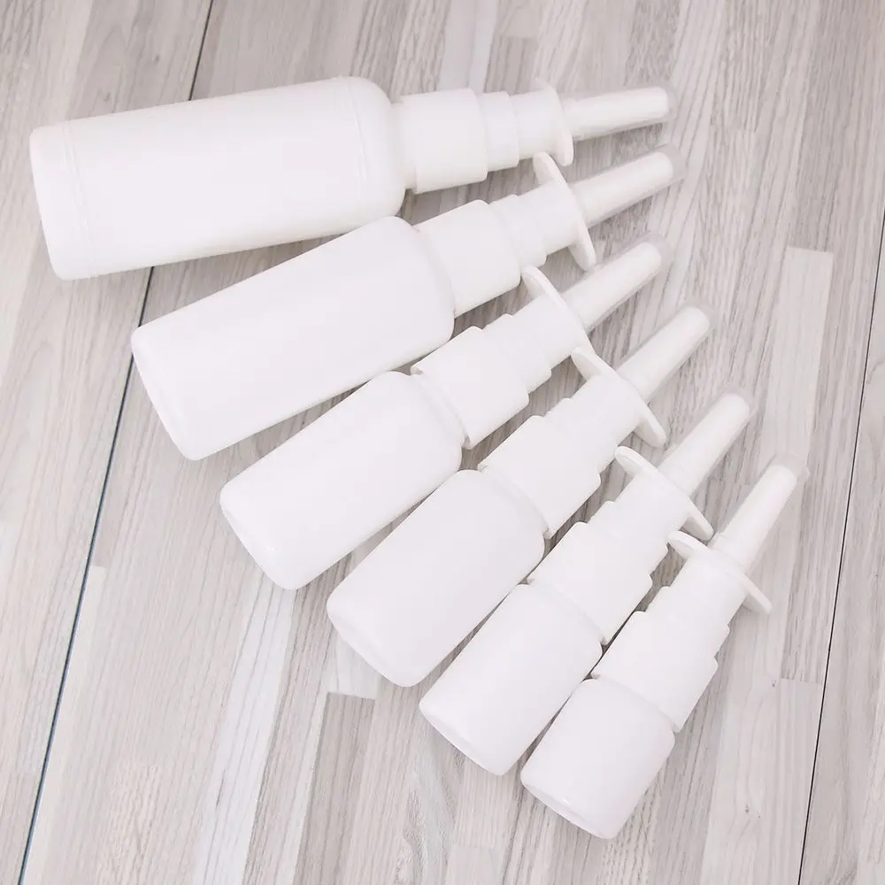 New Hot White Empty Plastic Nose Spray Bottle Nasal Pump Refillable Spray Bottles Design For Medical 1 New Hot White Empty Plastic Nose Spray Bottle Nasal Pump Refillable Spray Bottles Design For Medical 3