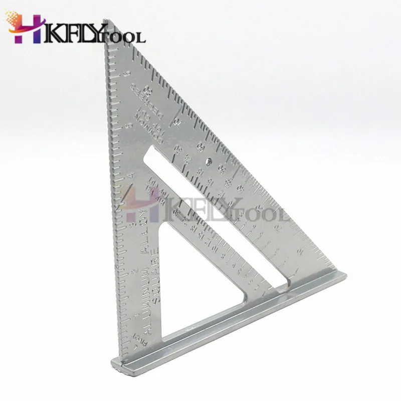 7 дюймов метрический треугольник Угол транспортир алюминиевый сплав скорость попробуйте квадратный плотник измерительная линейка компоновка инструмент