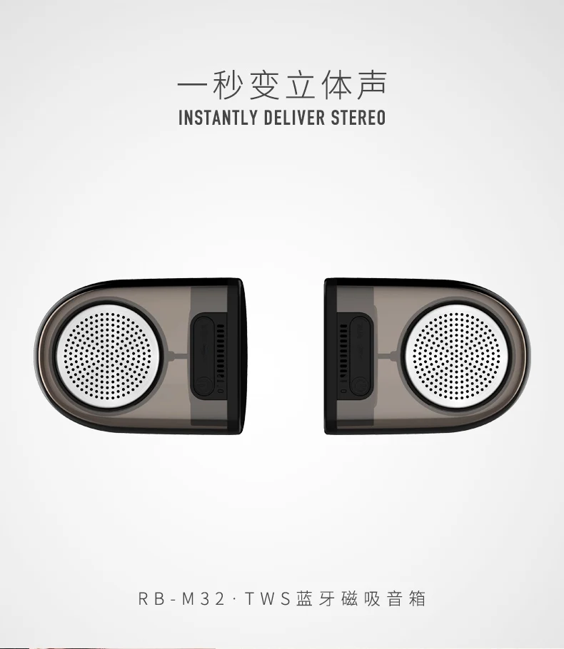 Remax TWS Bluetooth Магнитный динамик Bluetooth V4.2 RB-M32 динамик TWS с силиконовым чехлом для Iphone XR XS Max 8 7 Xiaomi huawei