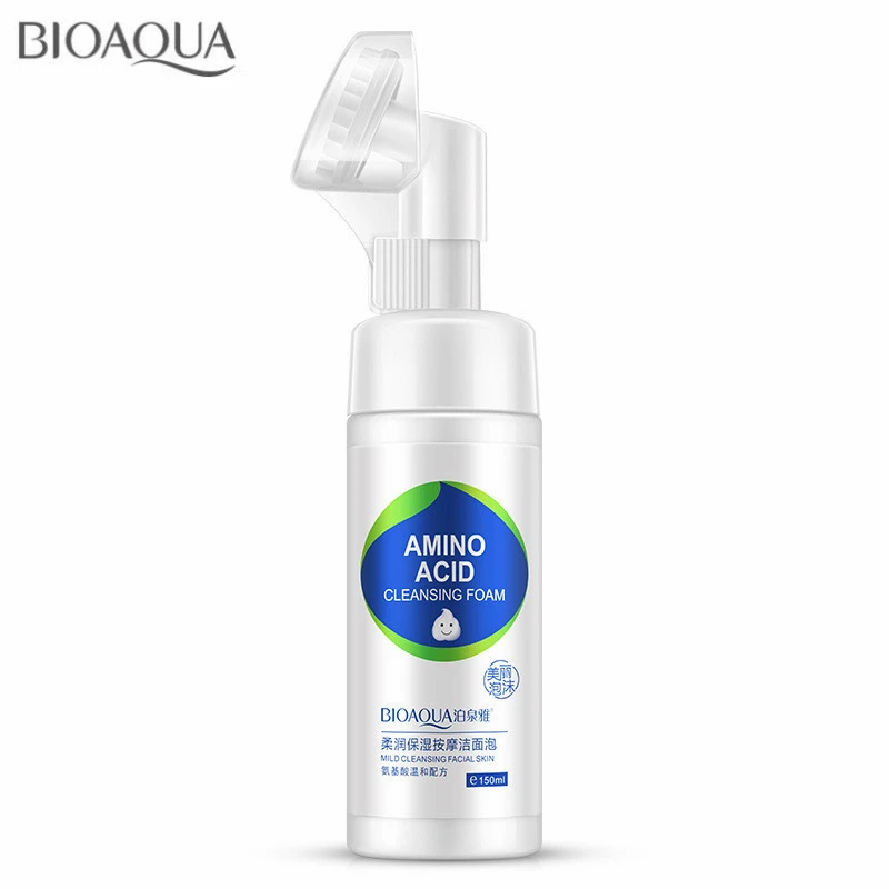 150g Amino Acid Hyaluronic Acid Facial Cleanser With Washing Brush Head