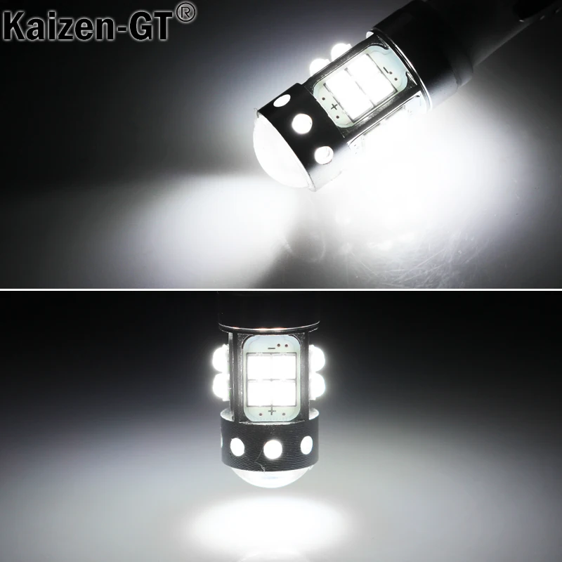 (2) 6000K Ксеноновые белые 16 SMD H21W BAY9s 120 градусов светодиодный менные лампы для