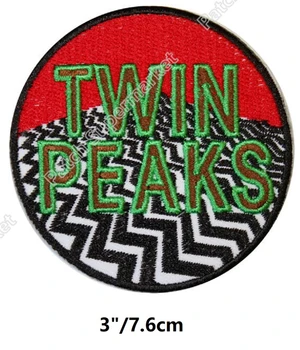 

3" TWIN PEAKS Patches TV Movie Film Series Costume Embroidered iron on sew on Costume Cosplay badge for clothing
