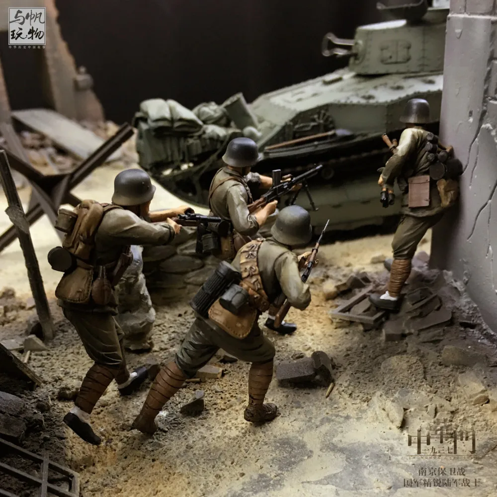 RealTS Смола Солдат 1/35 статуэтка в виде 4 шт./компл. китайский солдат во Вторую мировую войну анти-японская война