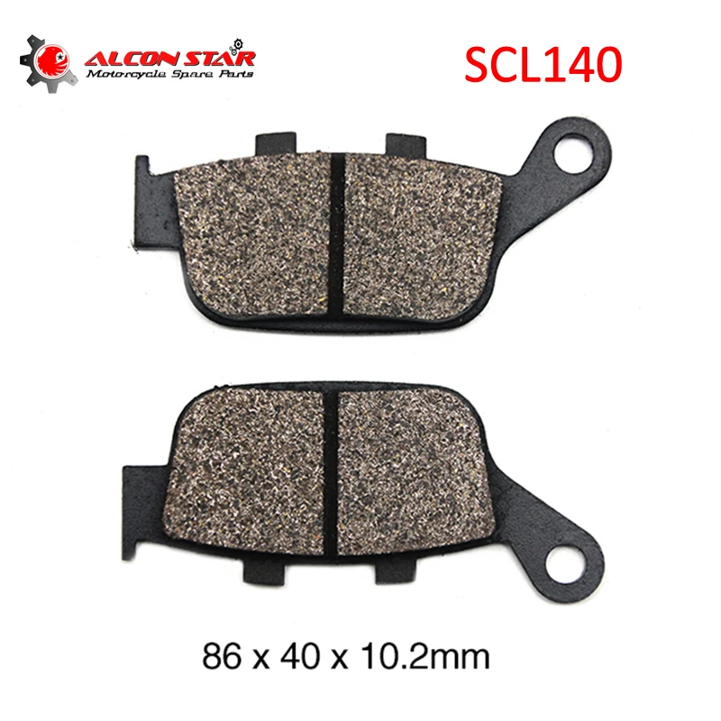 Alconstar- 1 пара полуметаллических задних тормозных колодок для мотоциклов Kawasaki EN650