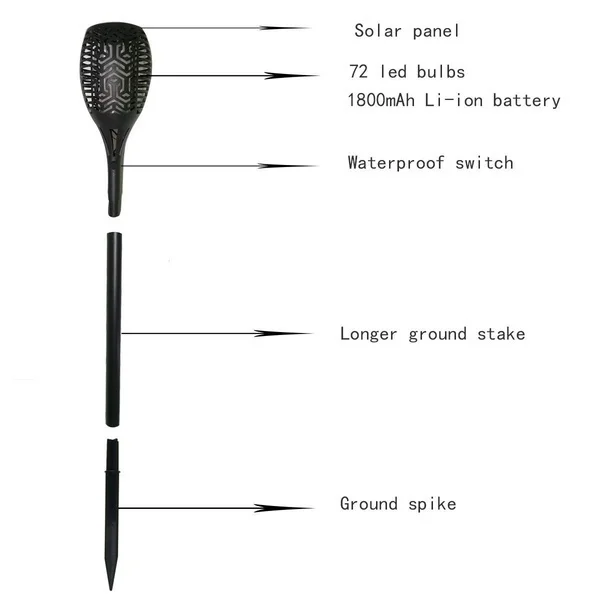 Chama à Prova Lâmpada da Tocha Luz do Jardim ao ar Solar Livre Dwaterproof Água Led Paisagem Lâmpada Gramado 7 Cor 9 led solar lâmpada da tocha paisagem lâmpada gramado