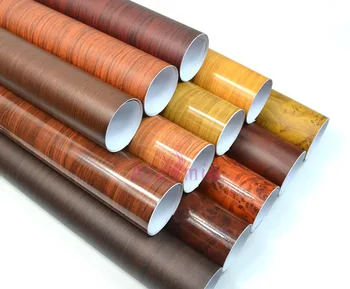 

30cm*1m Interior Wood Color DIY Car Sticker Door Holder Dashboard AC Outlet Vent Armrest Moulding Strip Car-Styling Accessories