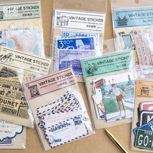 XINAHER, póster vintage creativo, mapa de viaje alrededor del mundo, pegatinas decorativas para álbum diario DIY, etiqueta adhesiva para álbum diario