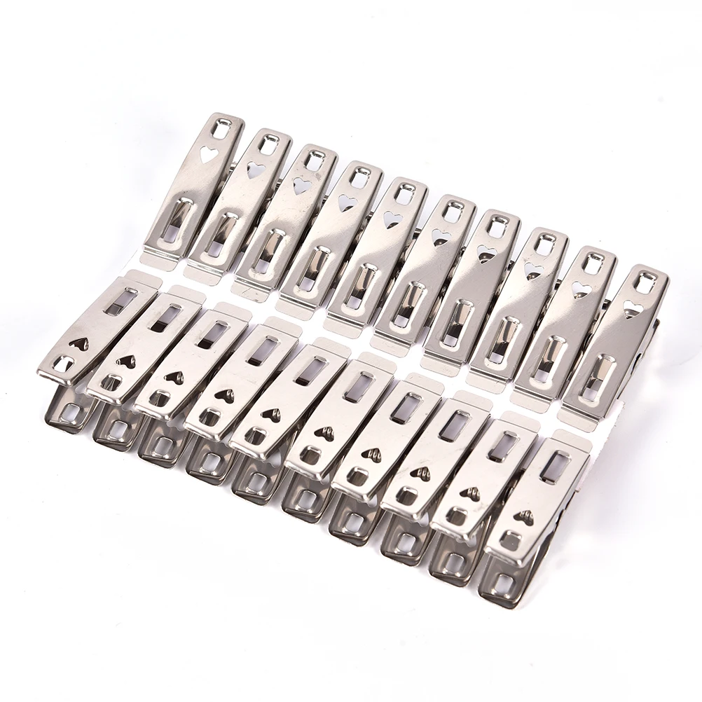 

20PCS Clips Letter Clips Stainless Steel Silver Metal Paper Binder Grip Clips Clamp Office Tool Supplies