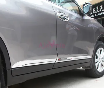 

Chrome Car Styling Body Side Door Garnish Trim Kits Bumper Guard Plate 2014 2015 2016 2017 For Nissan X-trail Xtrail Accessories
