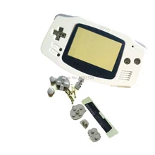 Новое поступление белый Цвет Корпус В виде ракушки для GBA Gameboy Advance с Пластик Экран объектив поставляется с оригинальным логотипом резиновые прокладки