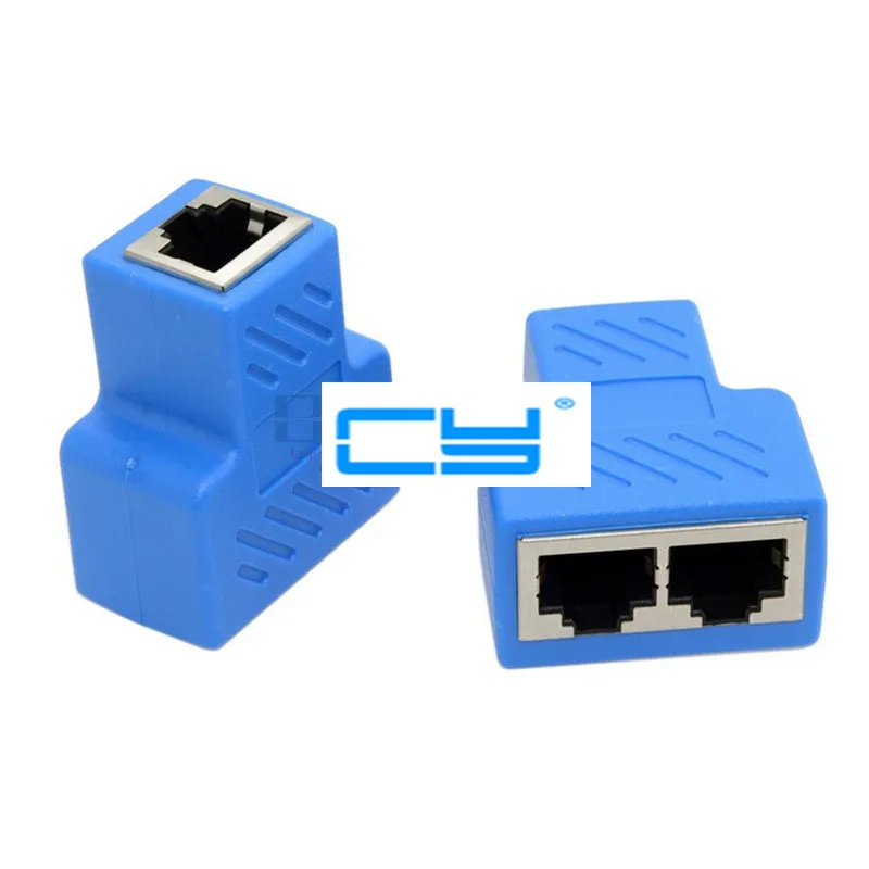 

RJ45 1 in 2 out converter, STP UTP Cat6 RJ45 RJ 45 8P8C Plug To Dual RJ45 Splitter Network Ethernet Switcher Adapter connector